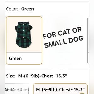 New Petwear Plaid Size Medium